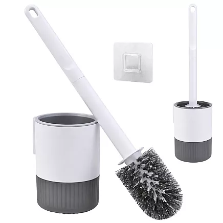 Classic toilet brush with container – grey