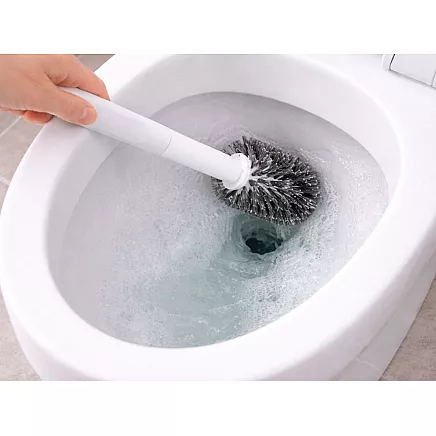 Classic toilet brush with container – grey