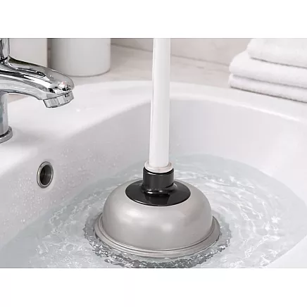 Toilet, bathroom sink and kitchen sink plunger – strong rubber unblocker with suction cup