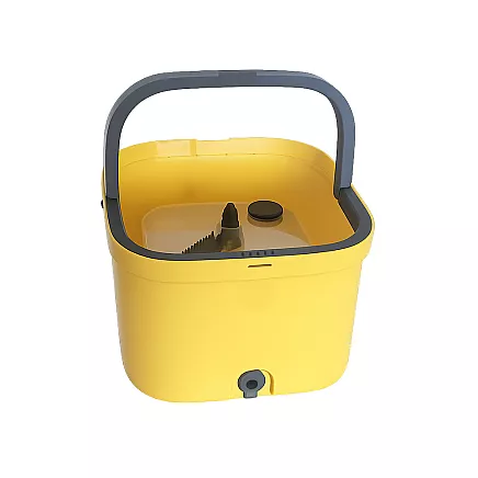 360° rotating mop set: bucket, 2x microfibre pads, drain