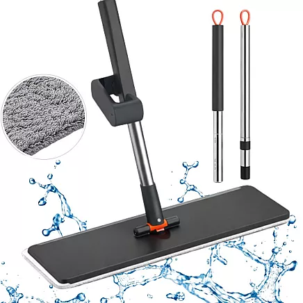 Плоская тряпка с микрофиброй, телескопическим отжимным механизмом, поворотная, впитывающая, для полов