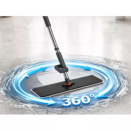 Плоская тряпка с микрофиброй, телескопическим отжимным механизмом, поворотная, впитывающая, для полов