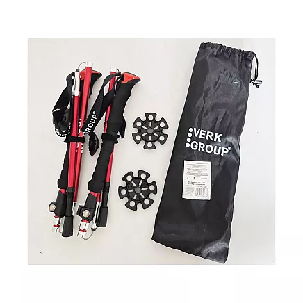 NORDIC WALKING POLES SET OF 1 RED (30)