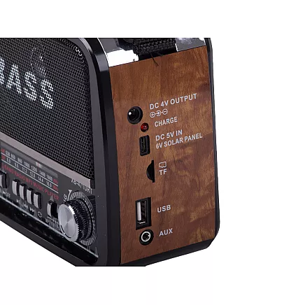 Pārnēsājams virtuves radio ar strāvas padevi no tīkla vai baterijām, FM/AM/SW, USB, AUX, TF, MP3, retro stils