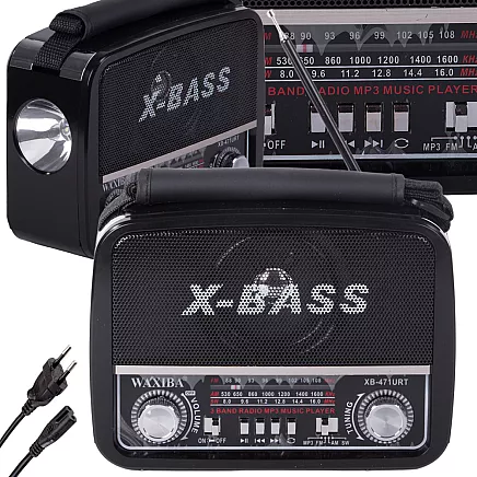 PORTABLE Mains-Powered or Battery-Operated Kitchen Radio – FM/AM/SW, USB, AUX, TF, MP3, Retro Style