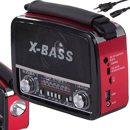 PORTABLE Mains-Powered or Battery-Operated Kitchen Radio – FM/AM/SW, USB, AUX, TF, MP3, Retro Style