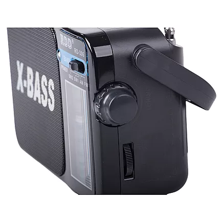 Pārnēsājams virtuves radio ar bateriju barošanu, retro antena, rokas vadība, FM/AM