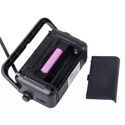 Pārnēsājams virtuves radio ar bateriju barošanu, retro antena, rokas vadība, FM/AM