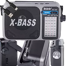 Pārnēsājams virtuves radio ar bateriju barošanu, retro antena, rokas vadība, FM/AM