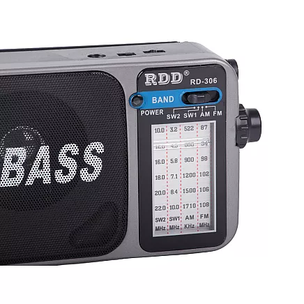 Pārnēsājams virtuves radio ar bateriju barošanu, retro antena, rokas vadība, FM/AM