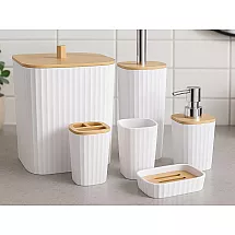 BATHROOM SET 6638 6 PCS WHITE (12) GAB_C
