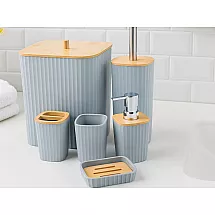 BATHROOM SET 6638 6 PCS GREY (12) GAB_C