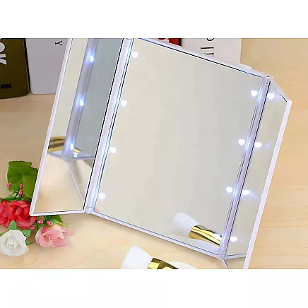 FOLDABLE MIRROR WITH STAND WHITE (60) GAB_A