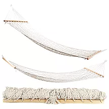 Dārza Mājas Vienvietīgs Šūpuļtīkls ar Koka Stieni - 190x80 cm