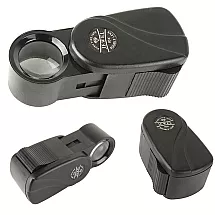 Izbīdāma juveliera kabatas lupa 10x 20mm, melna