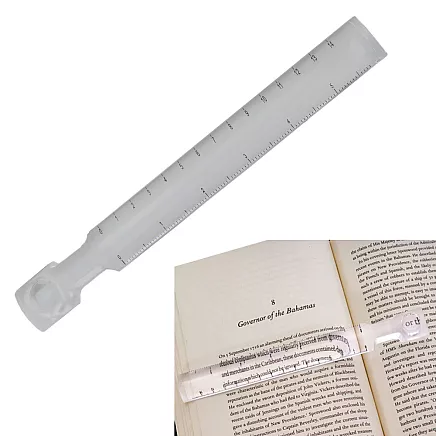 Reading ruler 2.5x, 5x magnification