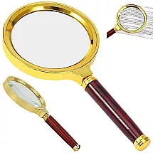 Classic handling lupa 80mm gold glass elegant