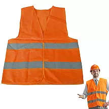 Reflective safety waistcoat orange