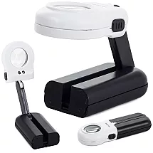 Rokas lupa ar LED apgaismojumu 16x palielinājums lasīšanai