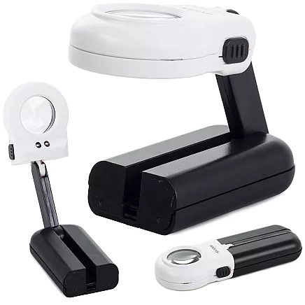 Rokas lupa ar LED apgaismojumu 16x palielinājums lasīšanai