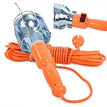 Garāžas lampa ar 10m kabeli 230V ar āķi