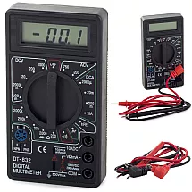 DT832 Digital Multimeter LCD AC/DC Ammeter Resistance - Digitālais multimetrs testeris