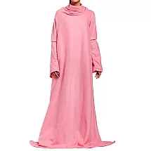 Silts flīsa pleds ar piedurknēm, rozā