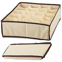 Atvilktņu organizators veļai un zeķēm ar 20 nodalījumiem, bēšs