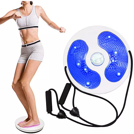 Swivel twister for exercise with cables foot massager