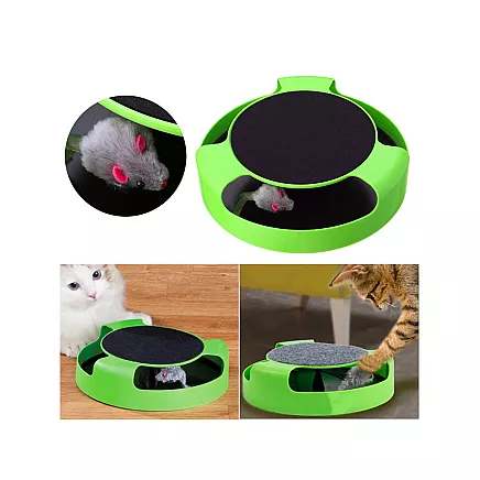 Cat toy mouse wheel scratcher mouse