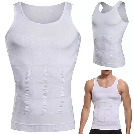 Mens slimming t-shirt slim vest
