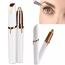 Uzacu epilators un sejas trimmeris ar LED gaismu, balts