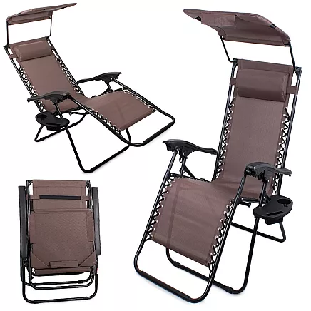 Garden sun lounger beach folding canopy table zero