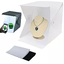 Portatīvā mini studija priekšmetu bildēšanai, gaismas kaste