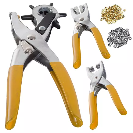 Ādas Apstrādes Instrumenti: Caurumotājs, Kniedētājs, Knaibles Spiedpogām