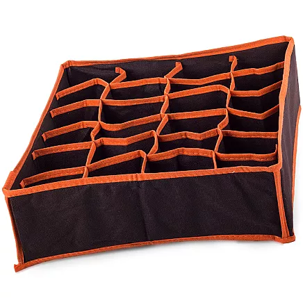 Atvilktņu organizators apakšveļai un zeķēm, 24 nodalījumi, brūns