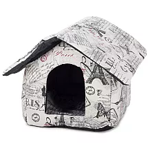 Mājdzīvnieku mājiņa suņiem un kaķiem, izturīga, M izmērs, bēša