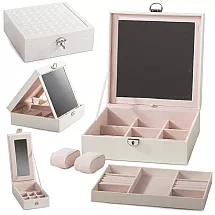 Organizators Organaizers Juvelierizstrādājumu Rotaslietu Uzglabāšanas Kaste ar Spoguli,...