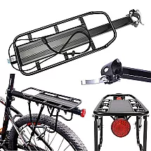 Bicycle rear rack aluminium universal 50kg