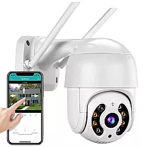 Rotējoša Āra IP WiFi Videonovērošanas Kamera ar Mikrofonu Full HD Zoom