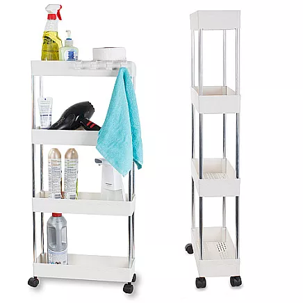 Pārvietojams plaukts uz riteņiem (ratiņi) virtuvei / vannas istabai