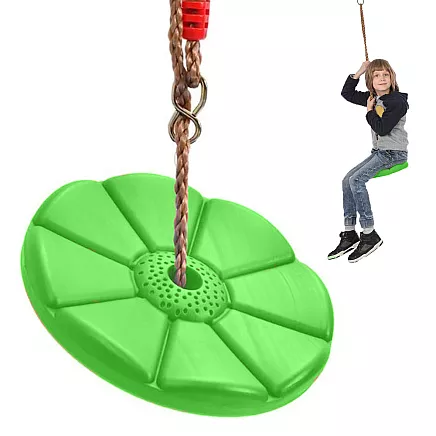 Childrens garden swing flower disc circular