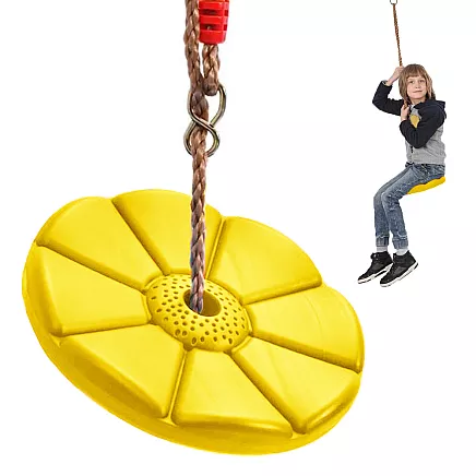 Childrens garden swing flower disc circular