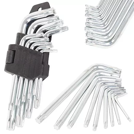 L-veida Torx atslēgu komplekts 9 gab., T10-T50