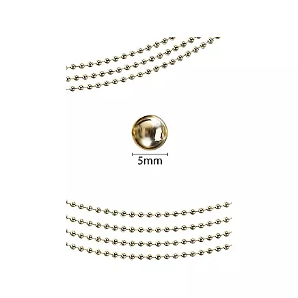 Ziemassvētku Eglīšu Rotājums, Virtene, Zelta Ķēde, Krelles, 5 m