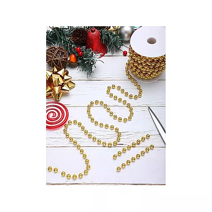 Ziemassvētku Eglīšu Rotājums, Virtene, Zelta Ķēde, Krelles, 5 m