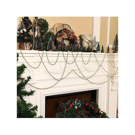 Ziemassvētku Eglīšu Rotājums, Virtene, Zelta Ķēde, Krelles, 5 m