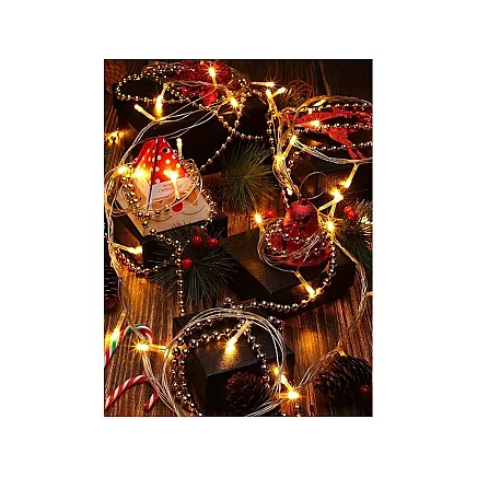 Ziemassvētku Eglīšu Rotājums, Virtene, Zelta Ķēde, Krelles, 5 m