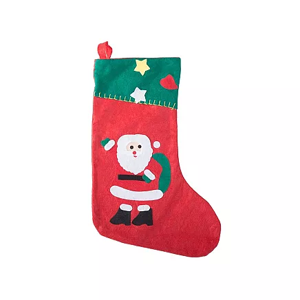 Liela Ziemassvētku zeķe dāvanām un saldumiem, 40 cm, sarkana