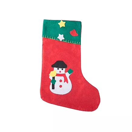 Liela Ziemassvētku zeķe dāvanām un saldumiem, 40 cm, sarkana